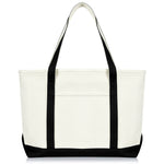 Load image into Gallery viewer, DALIX 23" Premium 24 oz. Cotton Canvas Shopping Tote Bag
