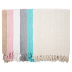 Load image into Gallery viewer, Throw Blanket, Cotton Herringbone - Color options
