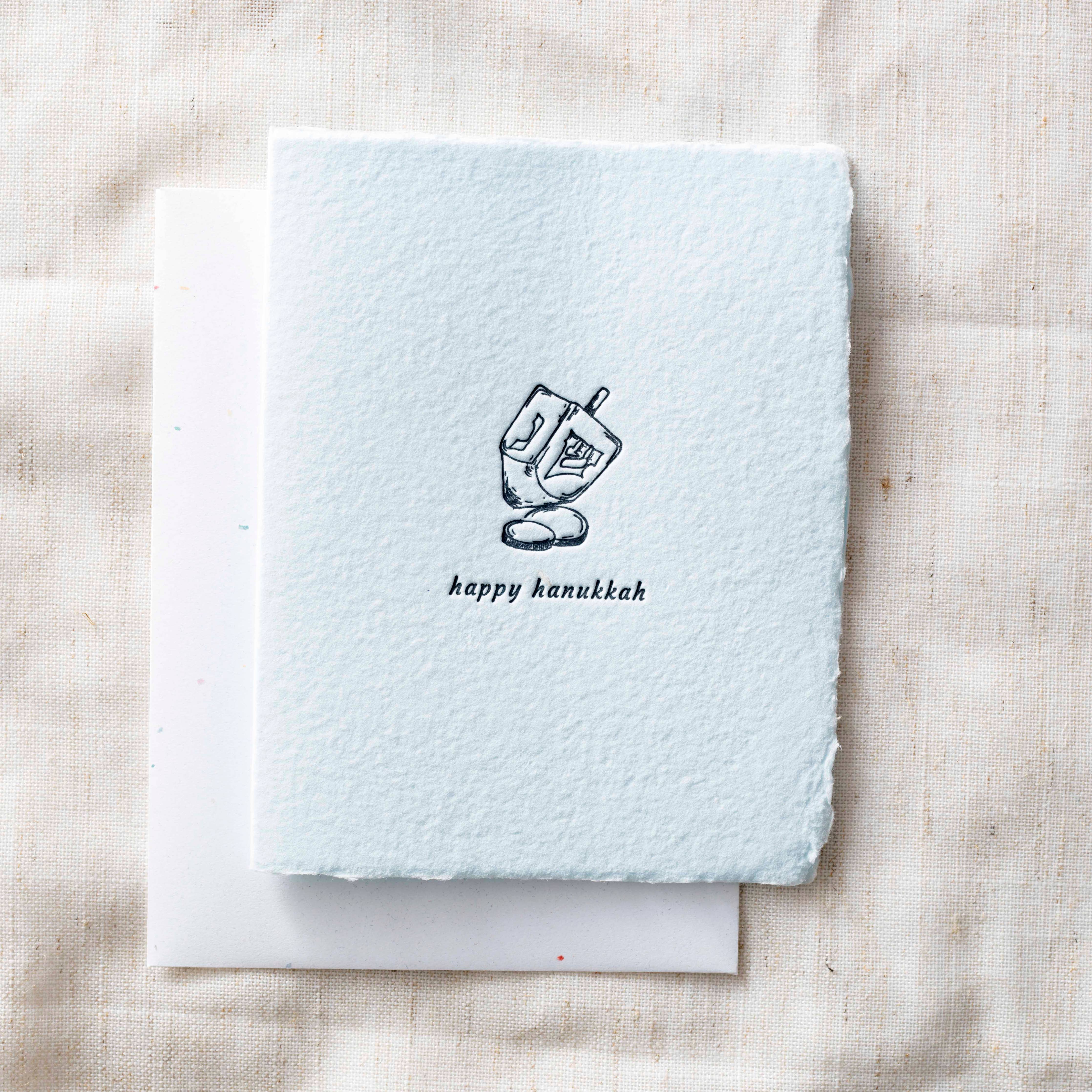 Happy Hanukkah Dreidel | Jewish Greeting Card