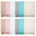 Load image into Gallery viewer, Throw Blanket, Cotton Herringbone - Color options
