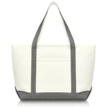 Load image into Gallery viewer, DALIX 23" Premium 24 oz. Cotton Canvas Shopping Tote Bag
