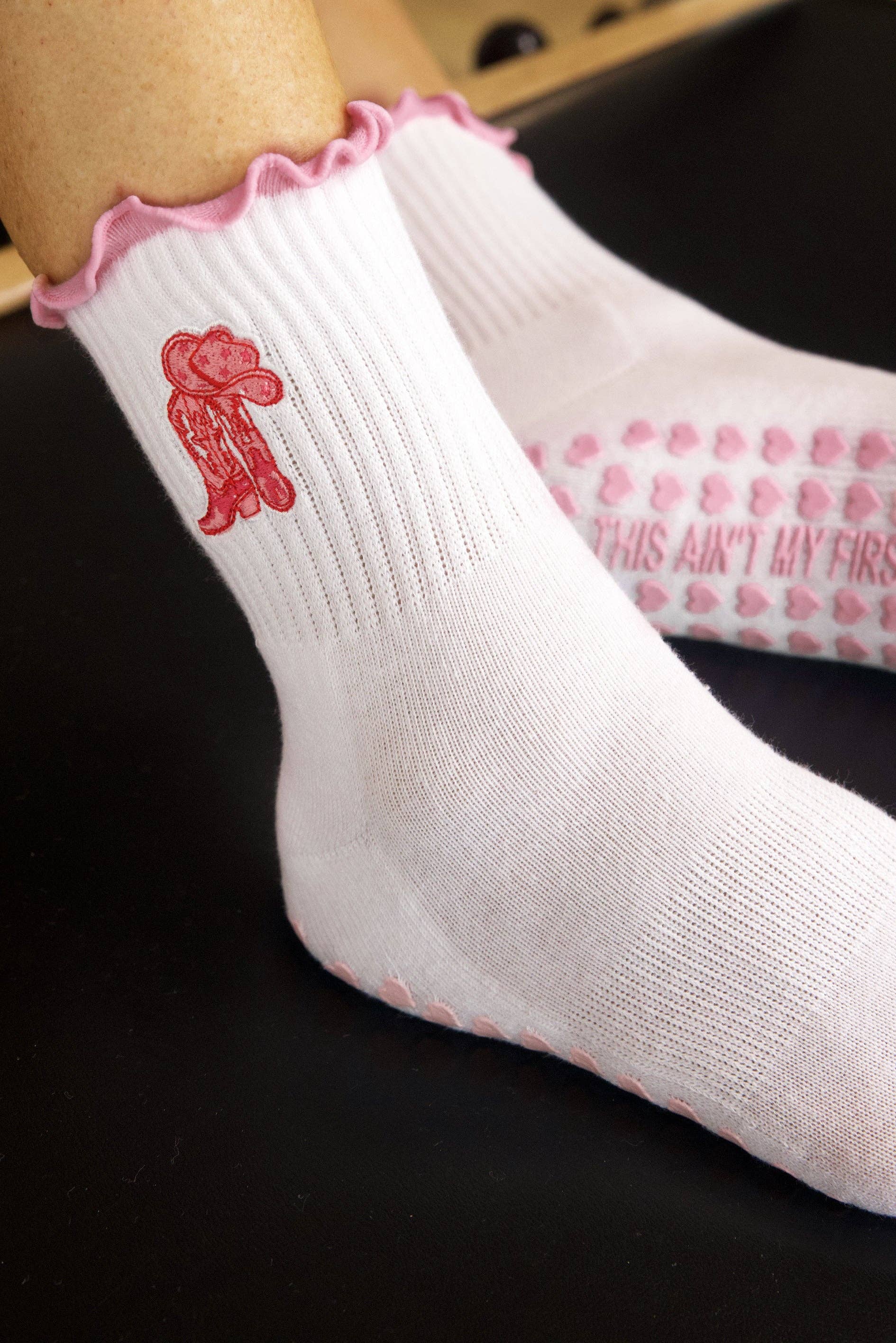 This Ain't My First Reformer Ride Cowgirl Grip Socks