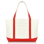 Load image into Gallery viewer, DALIX 23" Premium 24 oz. Cotton Canvas Shopping Tote Bag
