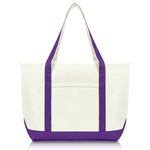 Load image into Gallery viewer, DALIX 23" Premium 24 oz. Cotton Canvas Shopping Tote Bag
