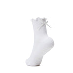 Load image into Gallery viewer, Big Bow Grip Socks in White
