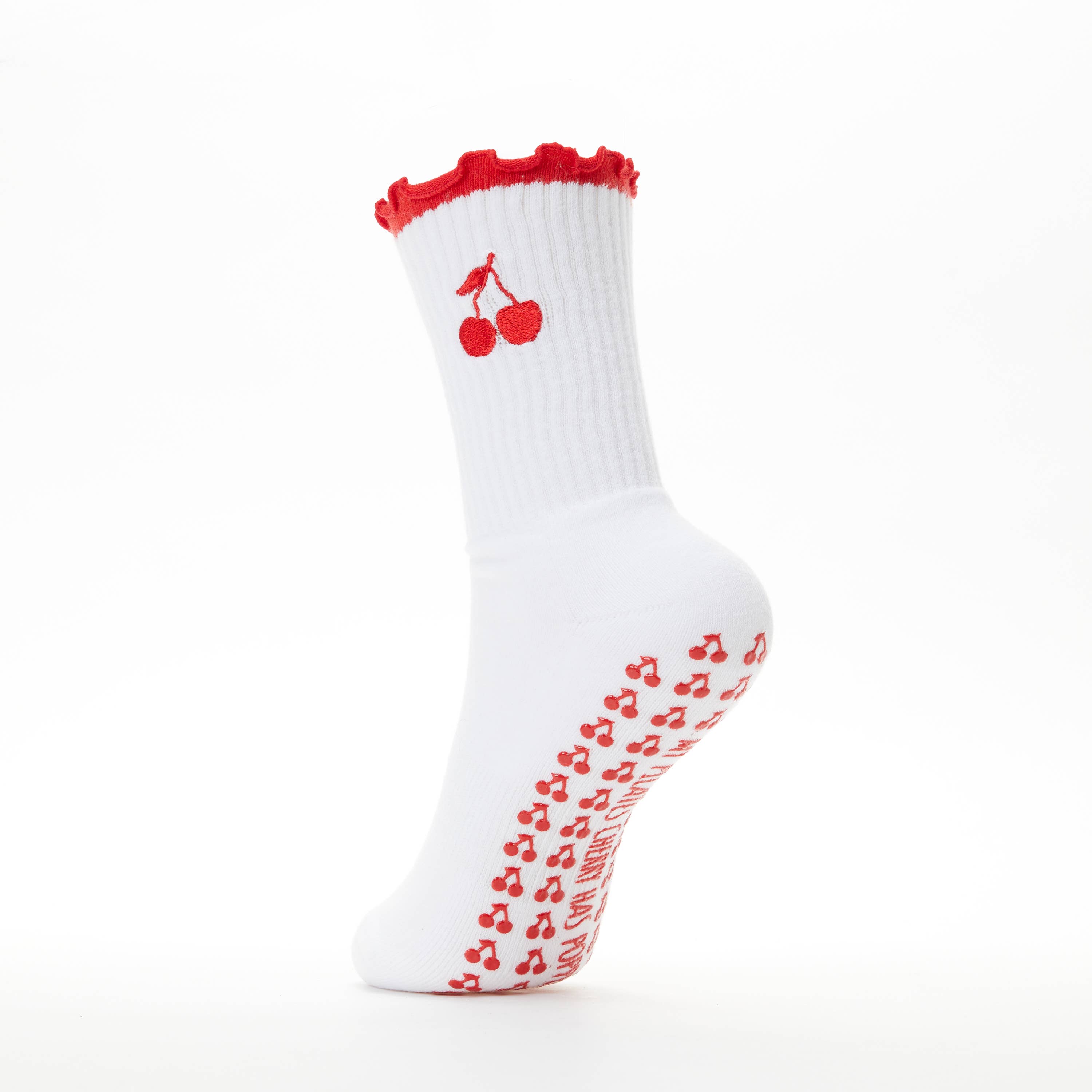 Popped My Cherry Pilates Grip Socks