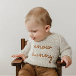 Load image into Gallery viewer, Snow Bunny Pecan Crew Neck Sweater for Baby &amp; Toddler
