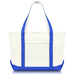 Load image into Gallery viewer, DALIX 23" Premium 24 oz. Cotton Canvas Shopping Tote Bag
