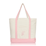 Load image into Gallery viewer, DALIX 22" Personalized Tote Bag Pink Ballent - A-Z
