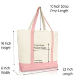 Load image into Gallery viewer, DALIX 22" Personalized Tote Bag Pink Ballent - A-Z
