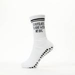 Load image into Gallery viewer, I Do Pilates &amp; Hike With My Dog Pilates Grip Socks
