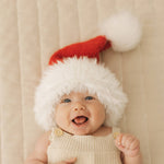 Load image into Gallery viewer, Furry Santa Beanie Hat for Babies and Adults SALE
