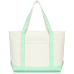 Load image into Gallery viewer, DALIX 23" Premium 24 oz. Cotton Canvas Shopping Tote Bag
