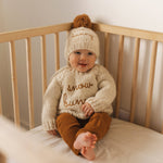 Load image into Gallery viewer, Snow Bunny Pecan Crew Neck Sweater for Baby &amp; Toddler
