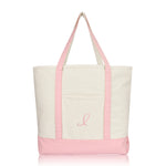 Load image into Gallery viewer, DALIX 22" Personalized Tote Bag Pink Ballent - A-Z
