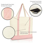 Load image into Gallery viewer, DALIX 22" Personalized Tote Bag Pink Ballent - A-Z
