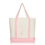 Load image into Gallery viewer, DALIX 22" Personalized Tote Bag Pink Ballent - A-Z
