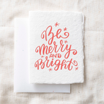 Load image into Gallery viewer, Christmas Greeting Card | Be Merry And Bright Holiday Card
