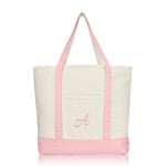 Load image into Gallery viewer, DALIX 22" Personalized Tote Bag Pink Ballent - A-Z
